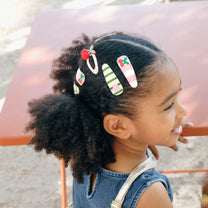 Cherry kiss stripy clips | 2 stuks | Rockahula