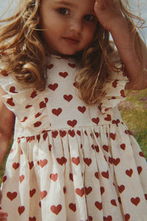 Cianna bow dress | Amour rouge | Konges Slojd