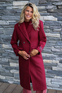 Coat Hazel | Wine berry | Harper & Yve
