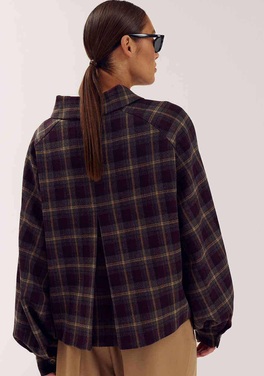 Coat Rylee | Tipsy red check | Harper & Yve