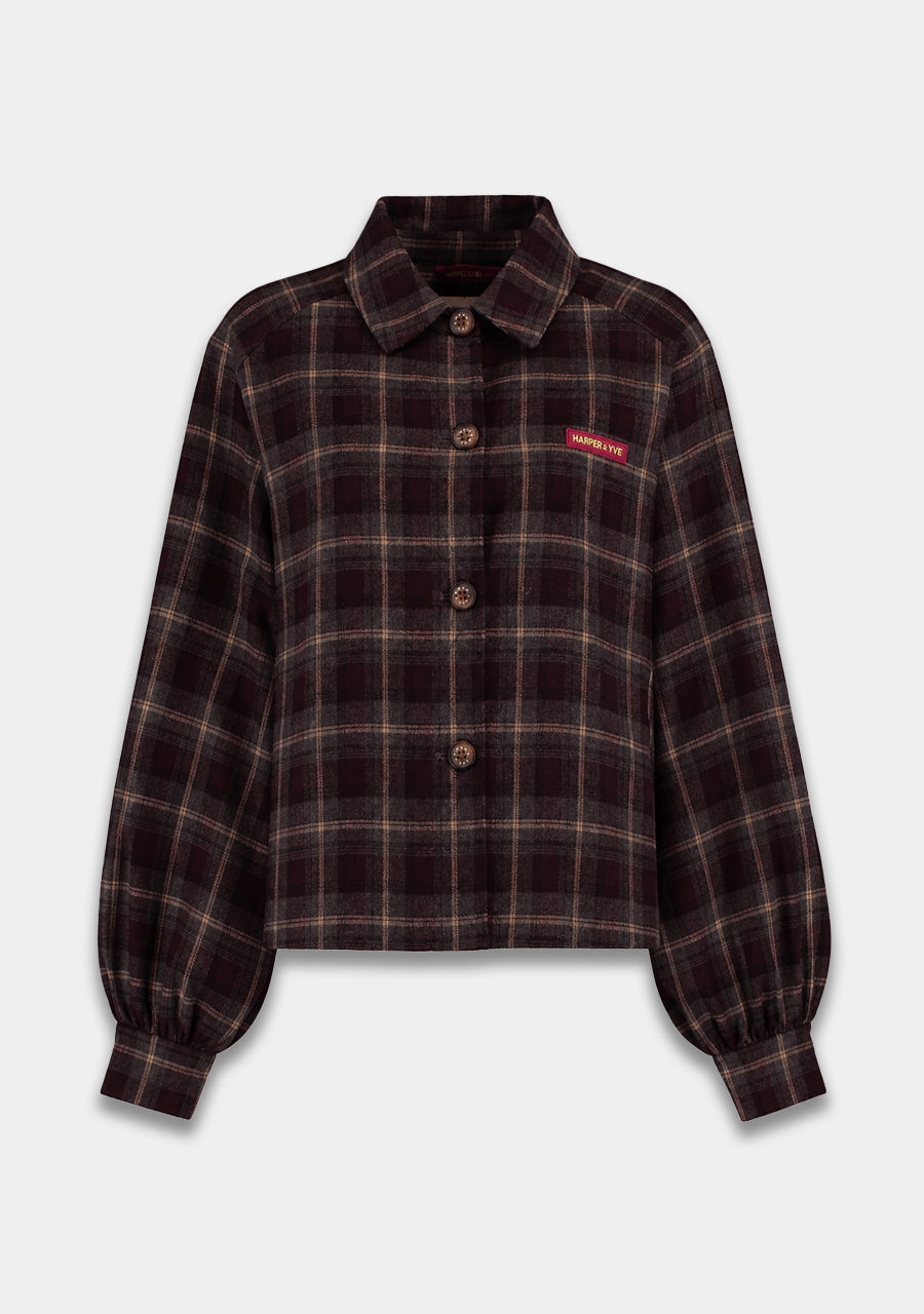 Coat Rylee | Tipsy red check | Harper & Yve