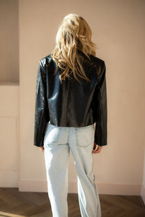 Collarless blazer Mea | Black | Refined Department