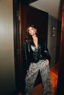 Collarless blazer Mea | Black | Refined Department