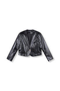 Collarless blazer Mea | Black | Refined Department