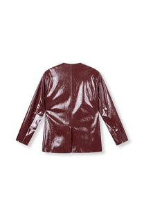 Collarless blazer Mea | Bordeaux | Refined Department