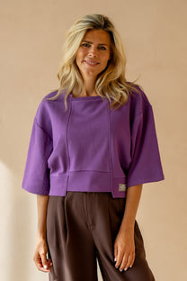 Cropped sweater Romee | Purple | Refined Department