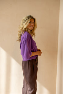Cropped sweater Romee | Purple | Refined Department