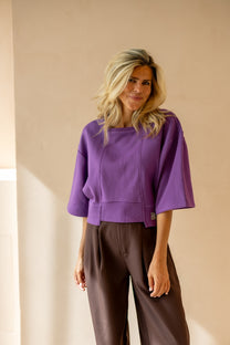 Cropped sweater Romee | Purple | Refined Department