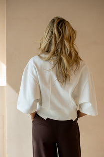 Cropped sweater Romee | White | Refined Department