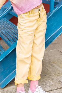 Denim pants yellow | Pastel yellow | Sproet & Sprout