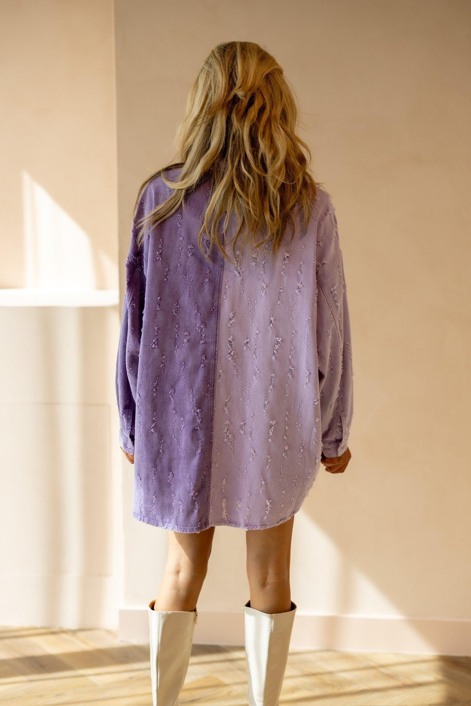 Denim blouse Lolay | Two colour purple | Refined Department
