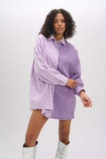 Denim blouse Lolay | Two colour purple | Refined Department