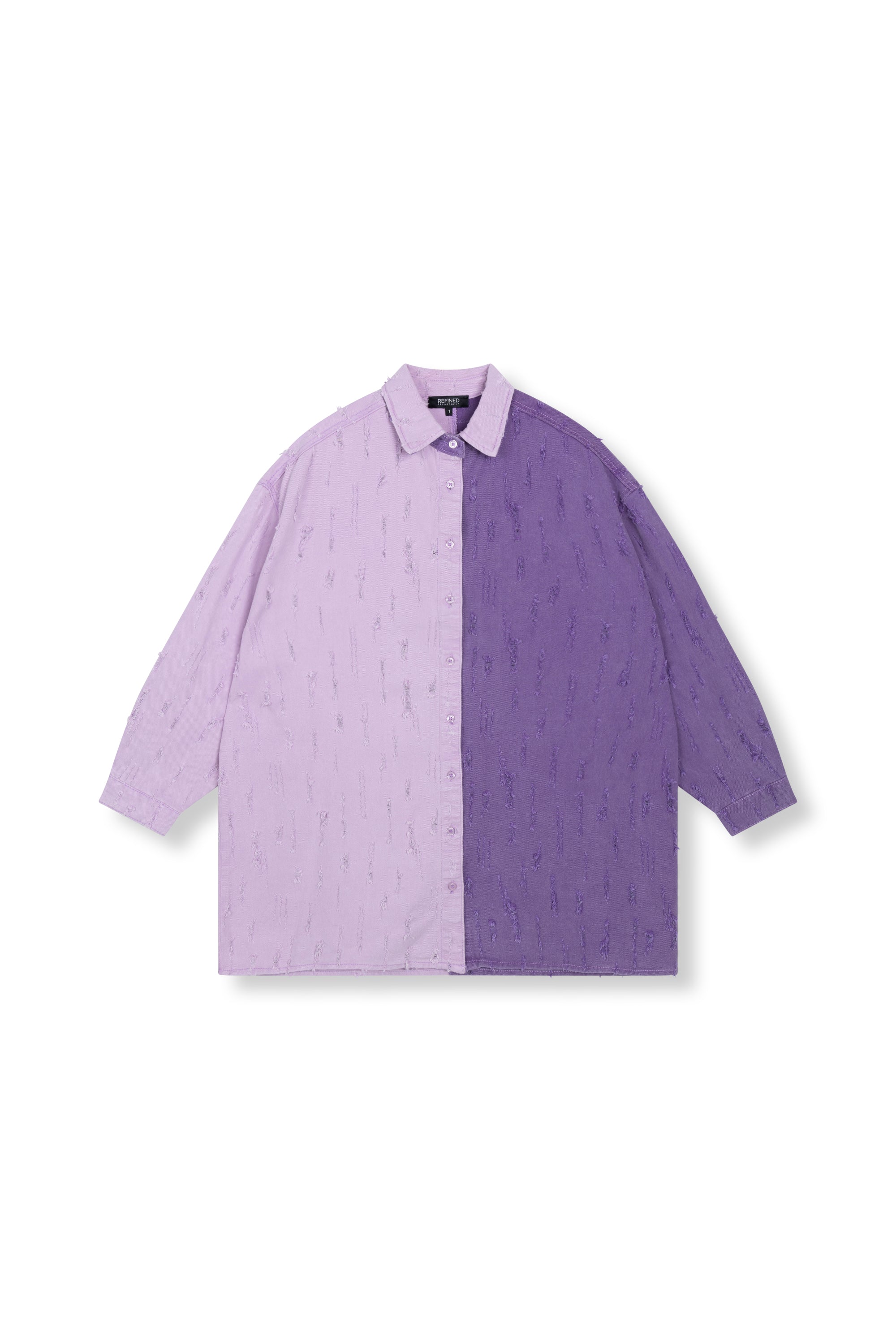 Denim blouse Lolay | Two colour purple | Refined Department