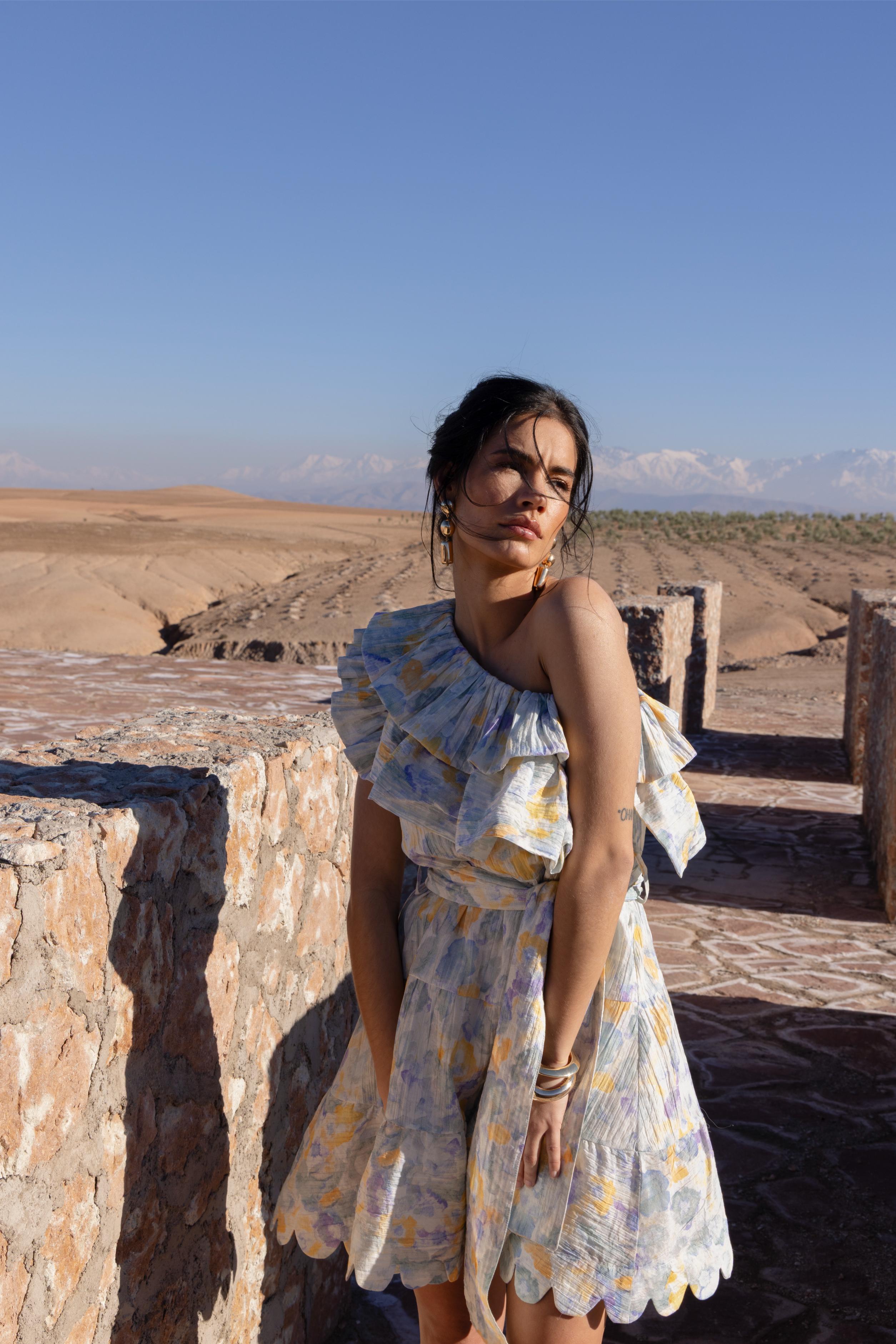 Dress Clover | Light blue | Amaya Amsterdam