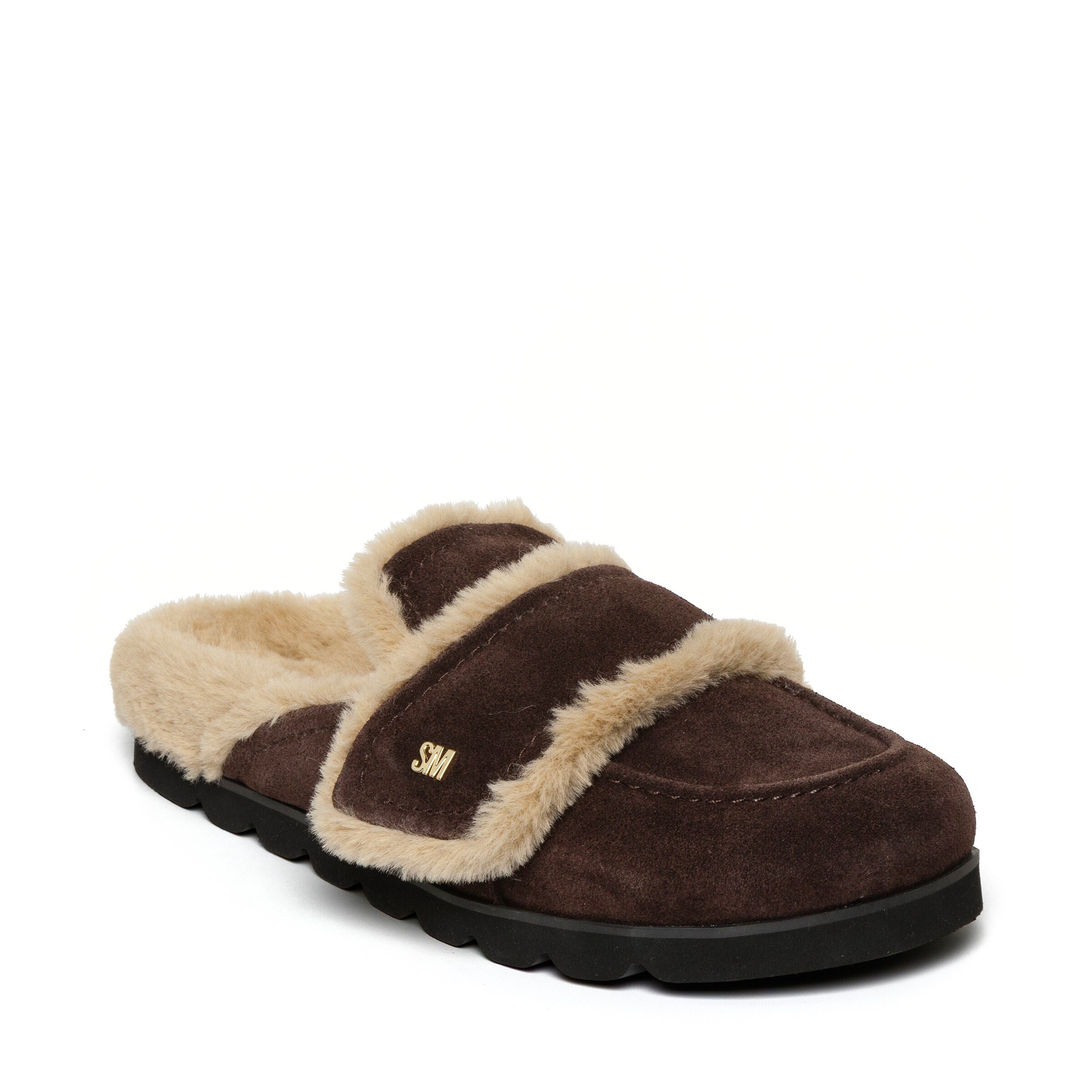 Gevoerde muil Bomb | Choco brown suede | Steve Madden