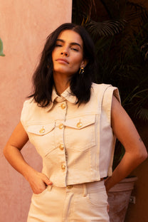 Gilet Maggi | Beige | Amaya Amsterdam