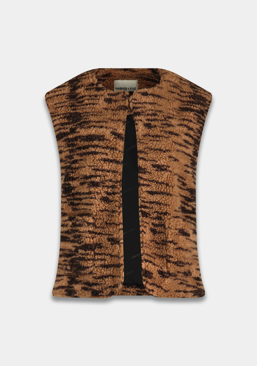 Gilet Demi | Trashy tiger warm | Harper & Yve