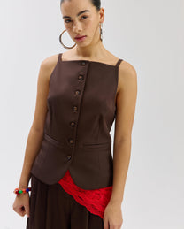 Gilet Rey | Saddle brown | Harper & Yve