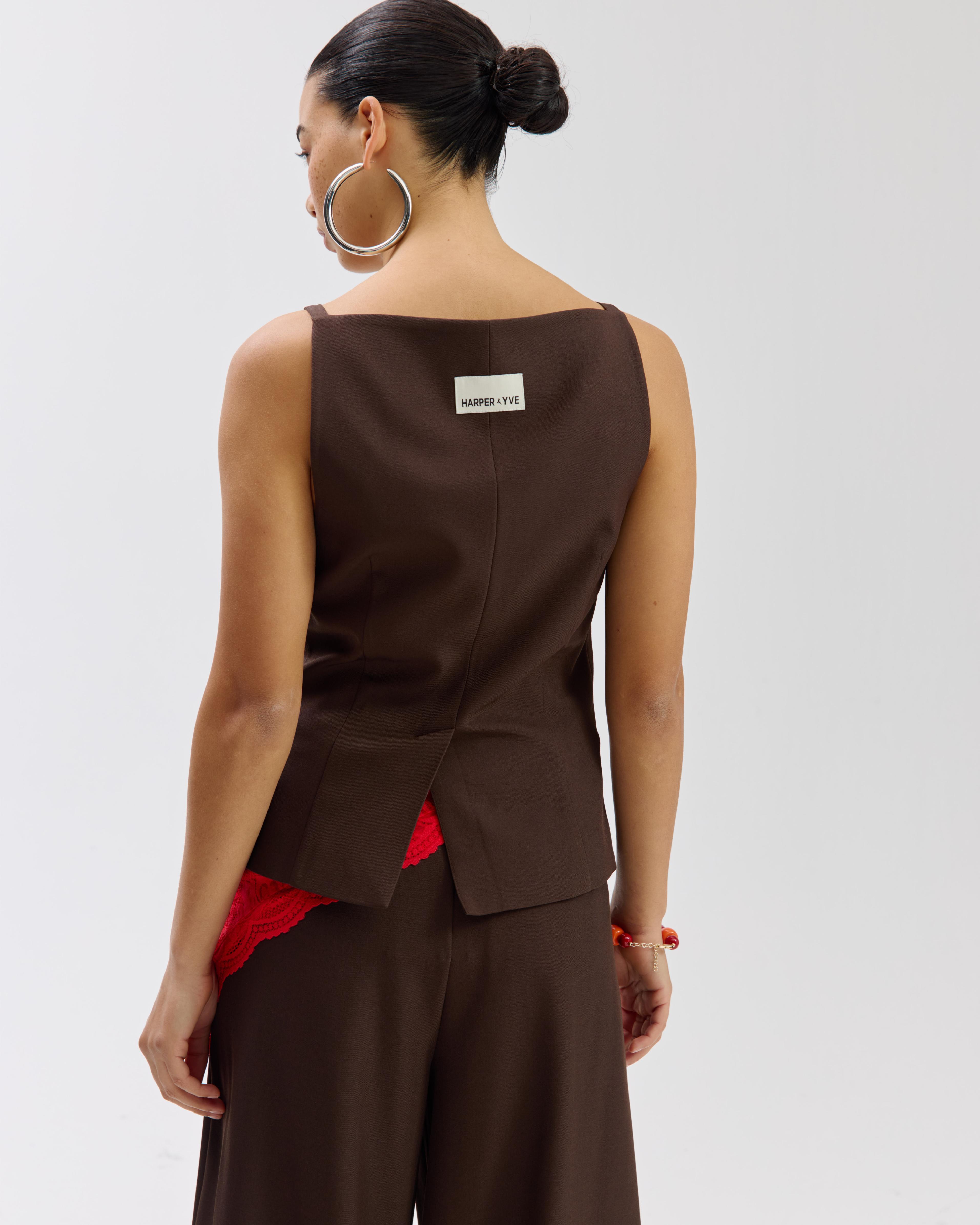 Gilet Rey | Saddle brown | Harper & Yve