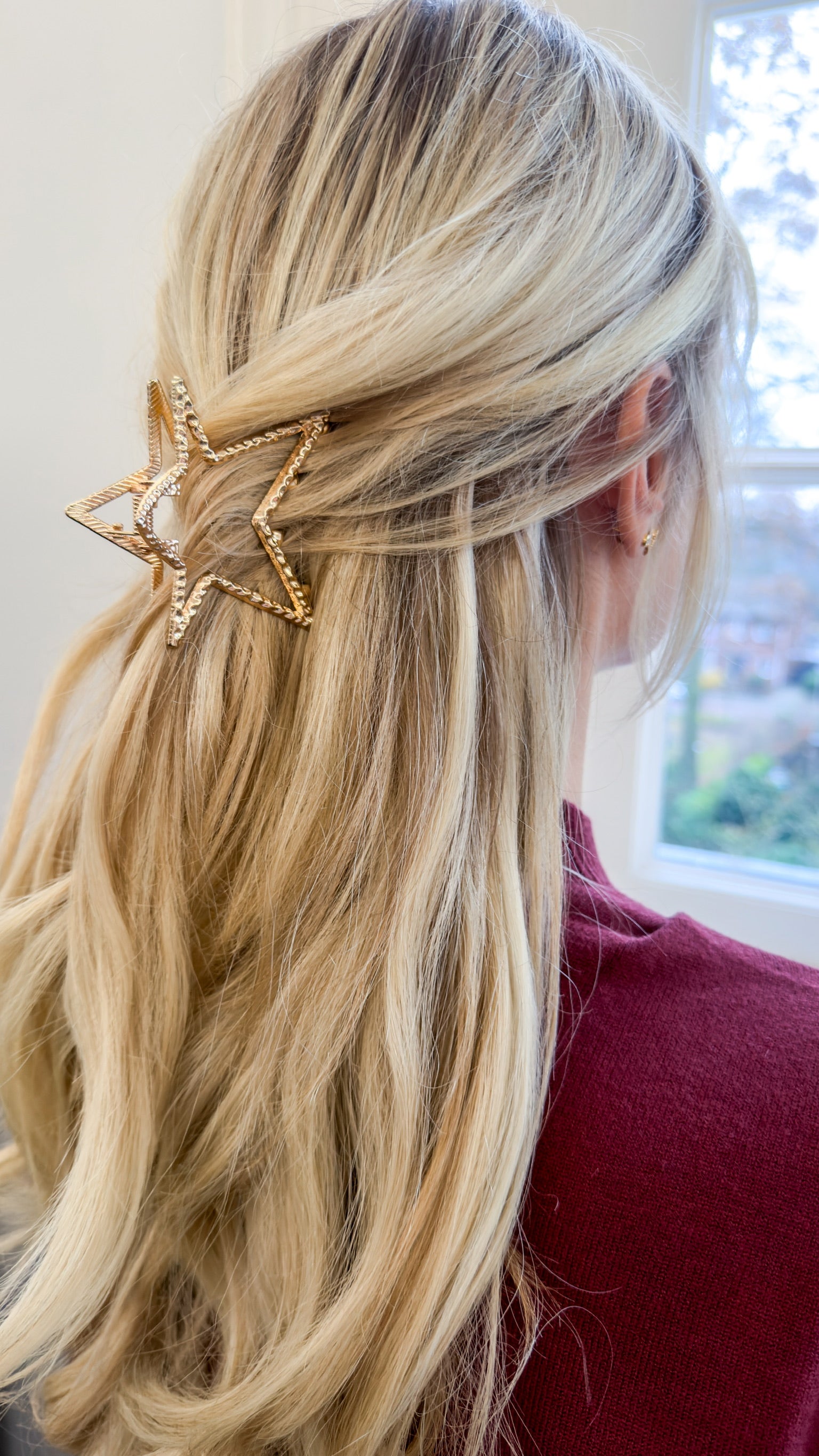 Haarclip golden star