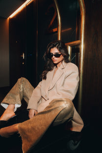 Hairy blazer Bodi | Camel | Refined Department