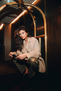 Hairy blazer Bodi | Camel | Refined Department