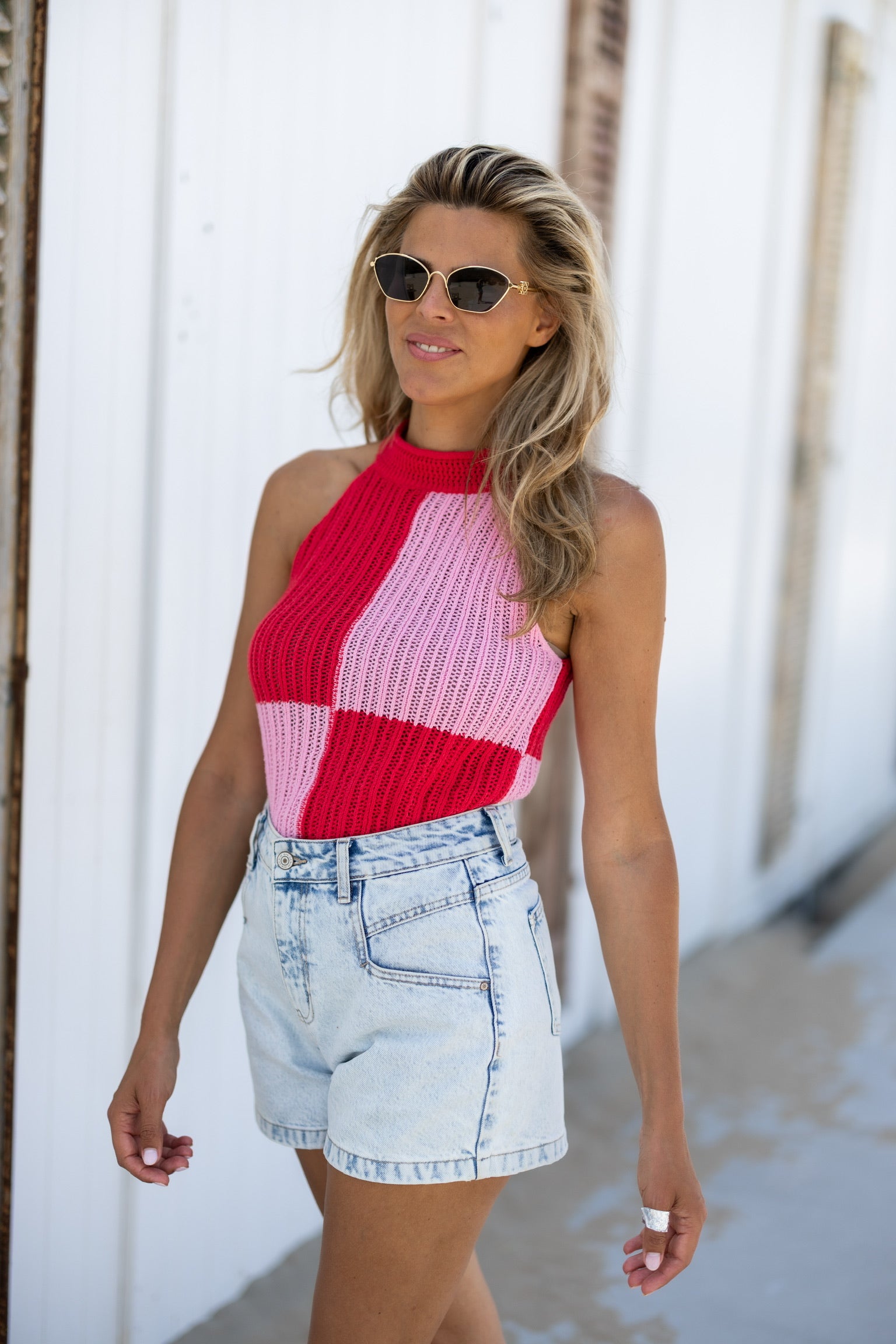 Haltertop Smoothielicious | Pink/ Red | Studio Poespas