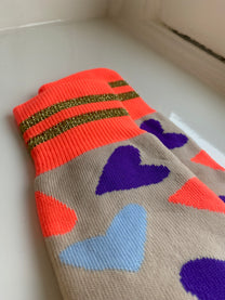 Hockey socks Anna | Gray Hearts | Peanuts