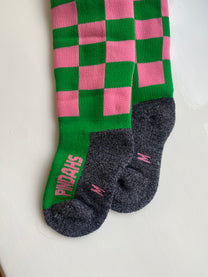 Hockey socks Emma | Blocks Pink/Green | Peanuts