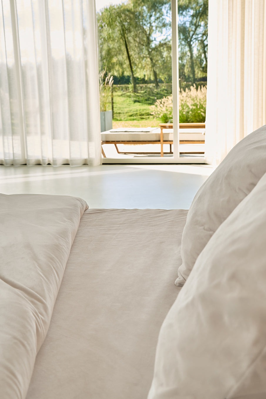 Hoeslaken splittopper Natural Dune | SJUMO