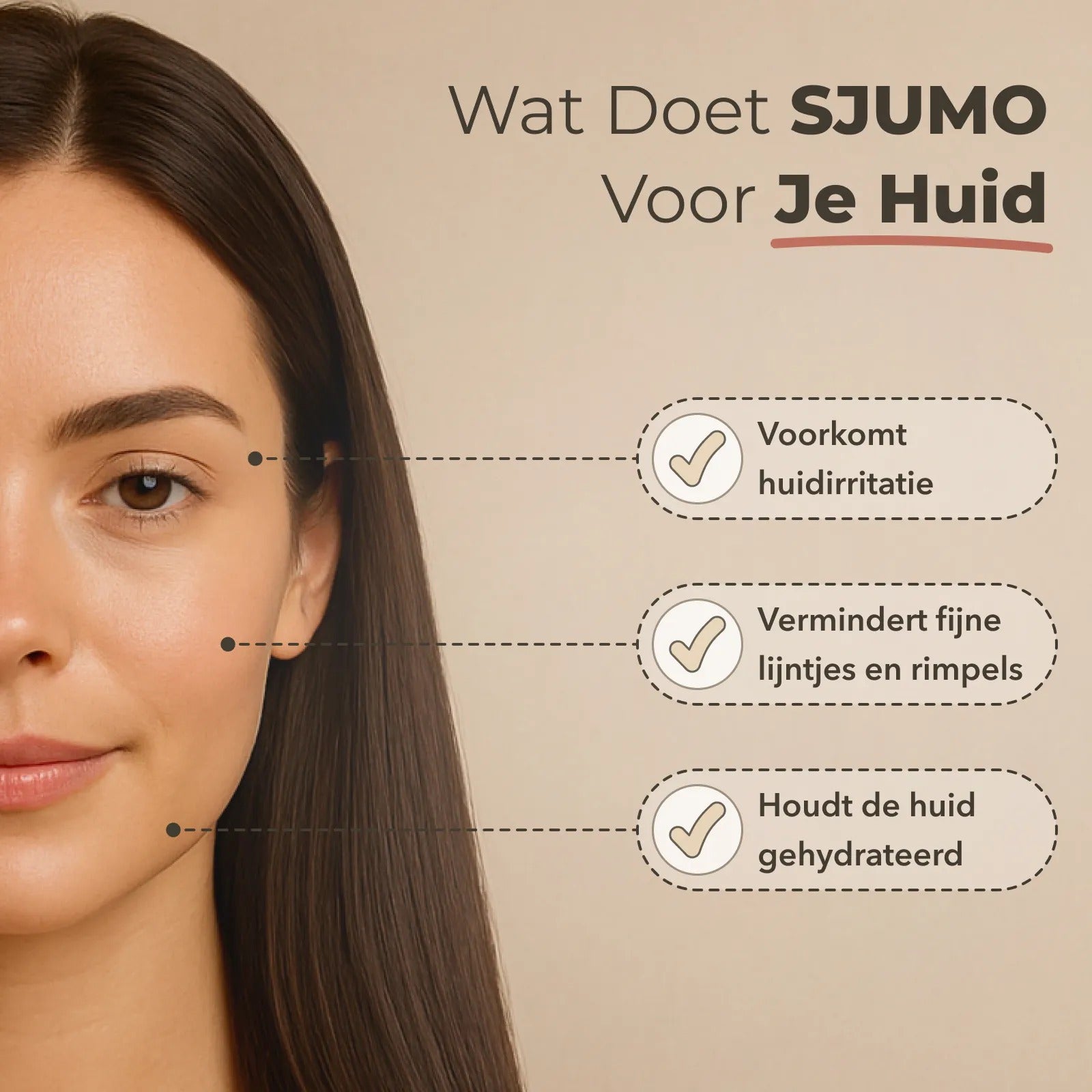 Hoeslaken splittopper Natural Dune | SJUMO