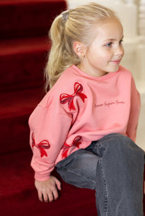 Sweat shirt Lou bow | Strawberry ice | Konges Slojd
