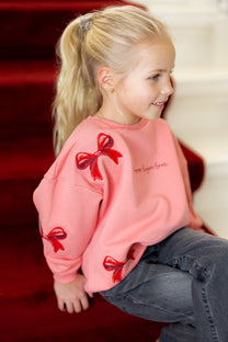 Sweat shirt Lou bow | Strawberry ice | Konges Slojd
