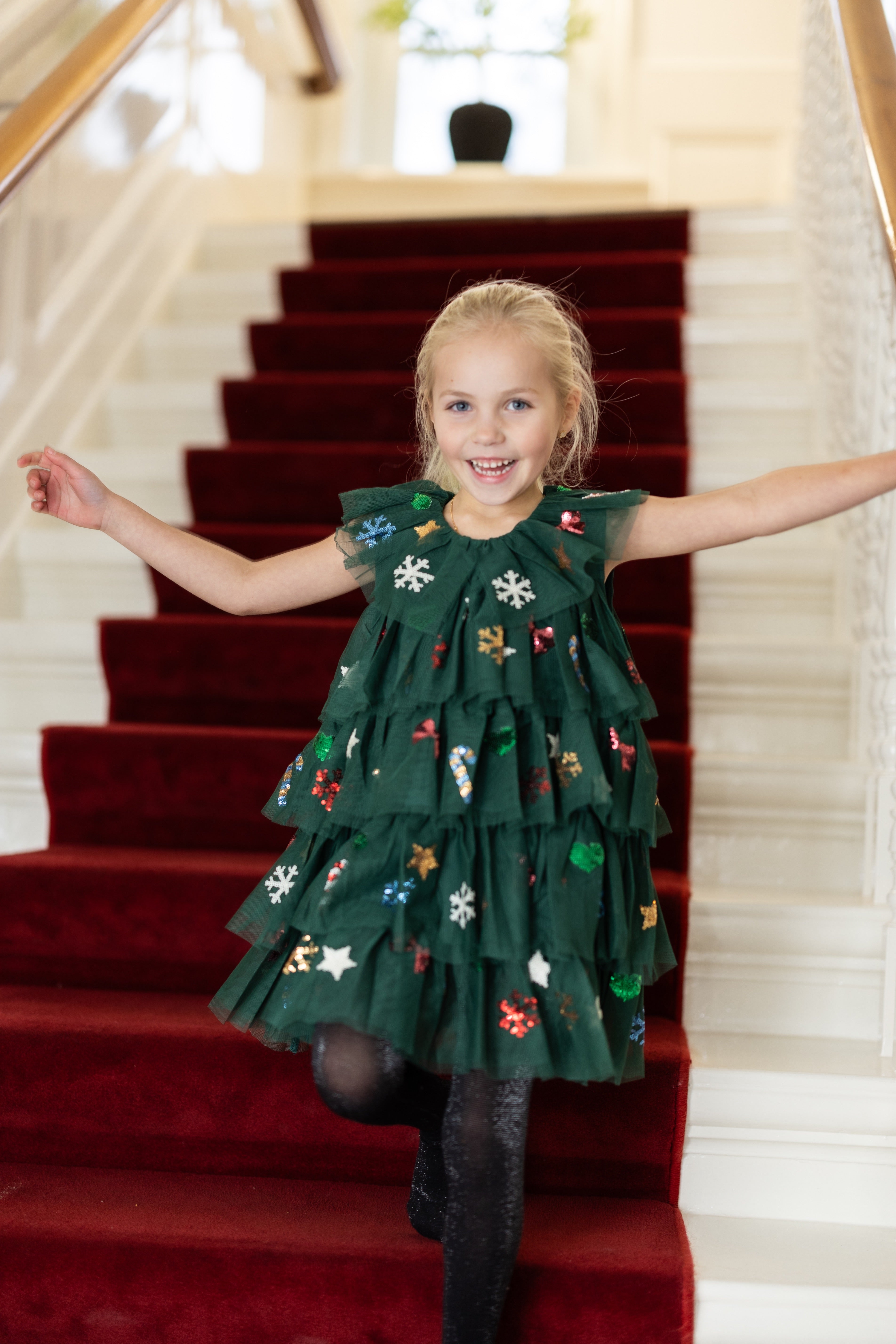 Christmas dress Yvonne | Hunter green | Konges Slojd