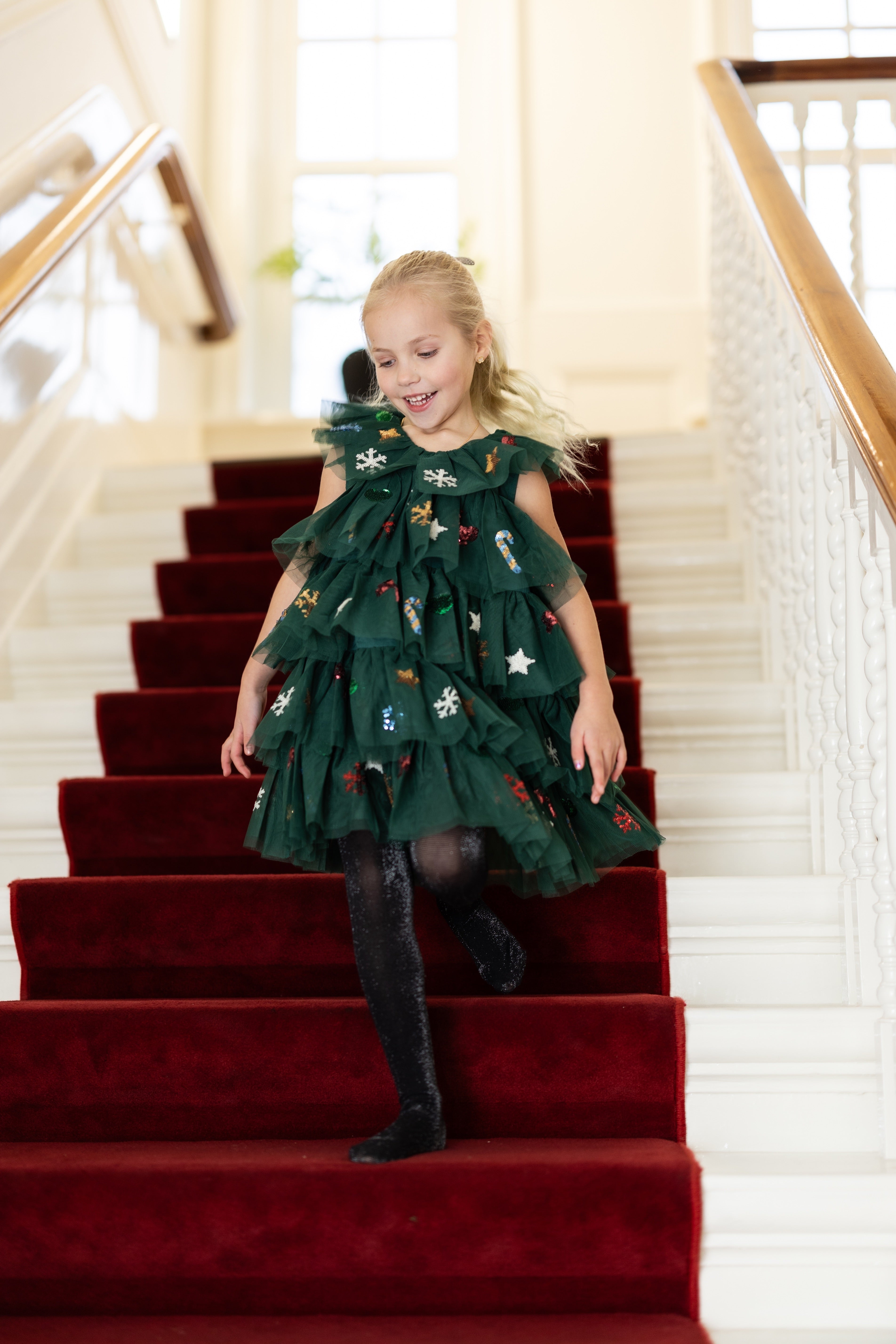 white christmas dresses Christmas dress Yvonne | Hunter green white christmas dresses Christmas dress Yvonne | Hunter green