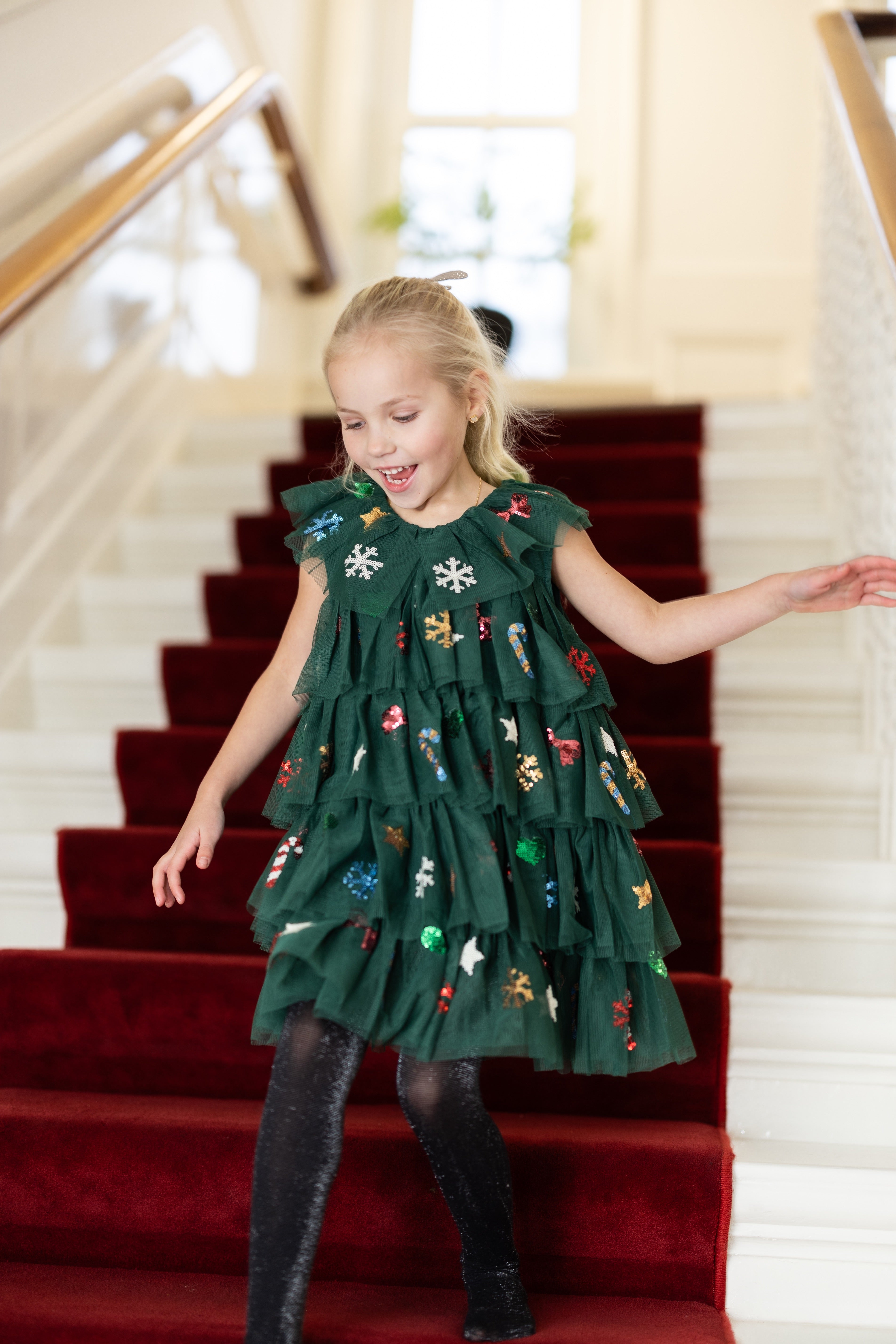 Christmas dress Yvonne | Hunter green | Konges Slojd