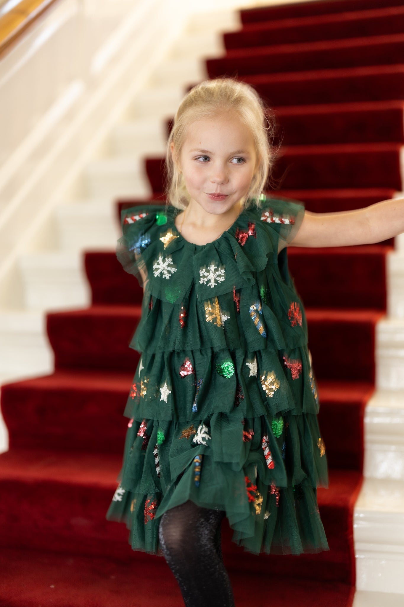 white christmas dresses Christmas dress Yvonne | Hunter green white christmas dresses Christmas dress Yvonne | Hunter green