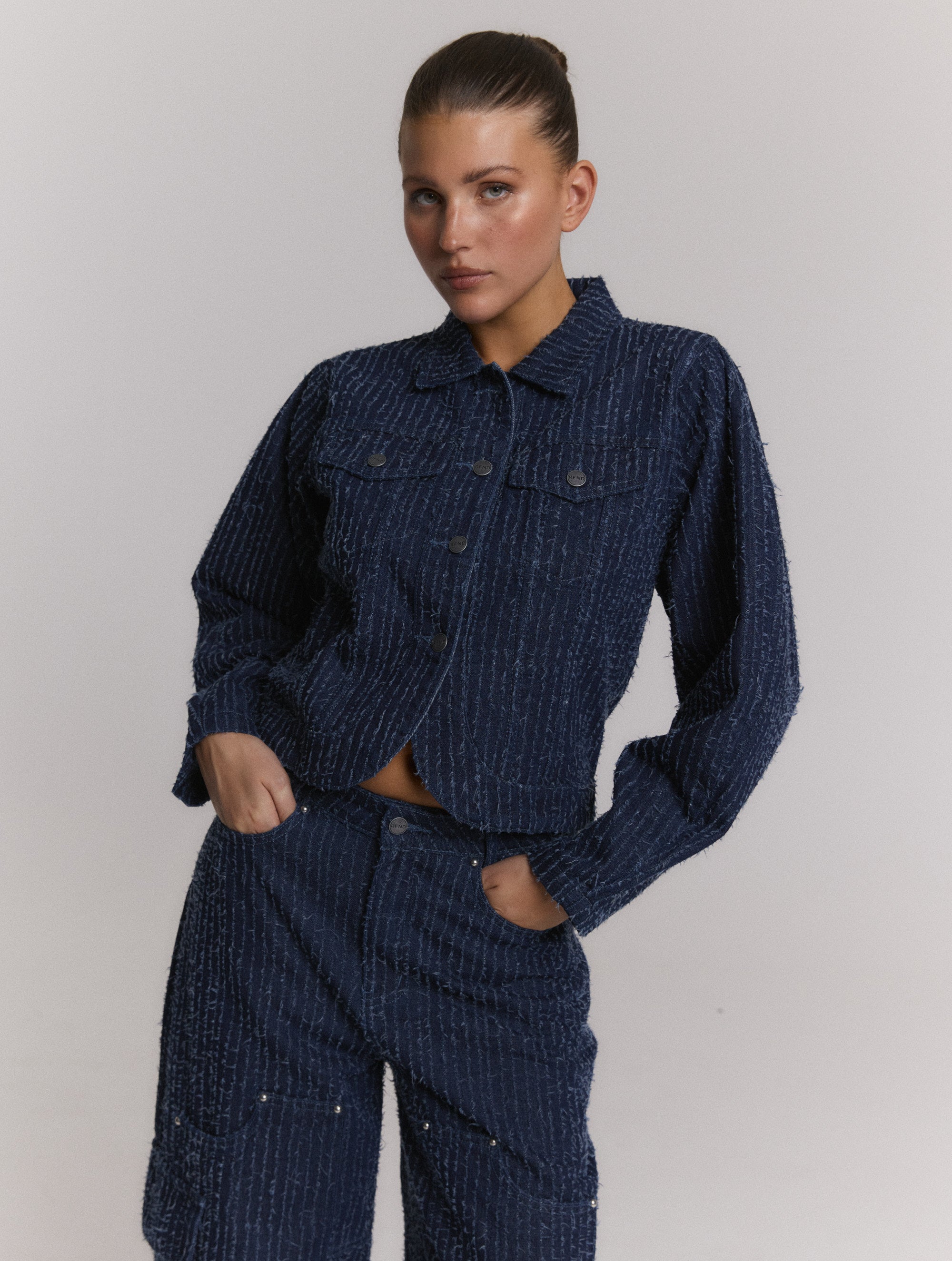 Jacket Ayla | Blue Denim | Refined Department
