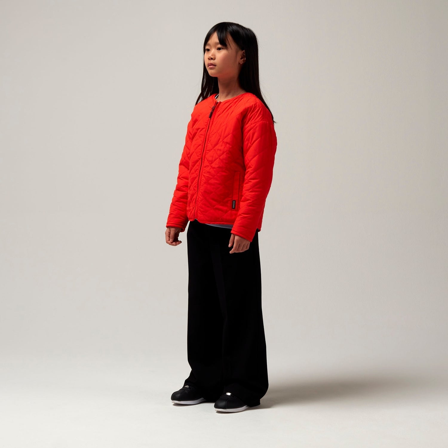 Jacket sleeping lion | Poppin red/printed teddy | Gosoaky