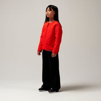 Jacket sleeping lion | Poppin red/printed teddy | Gosoaky