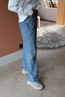 Jeans cutseams Payton | Blue denim | Refined Department