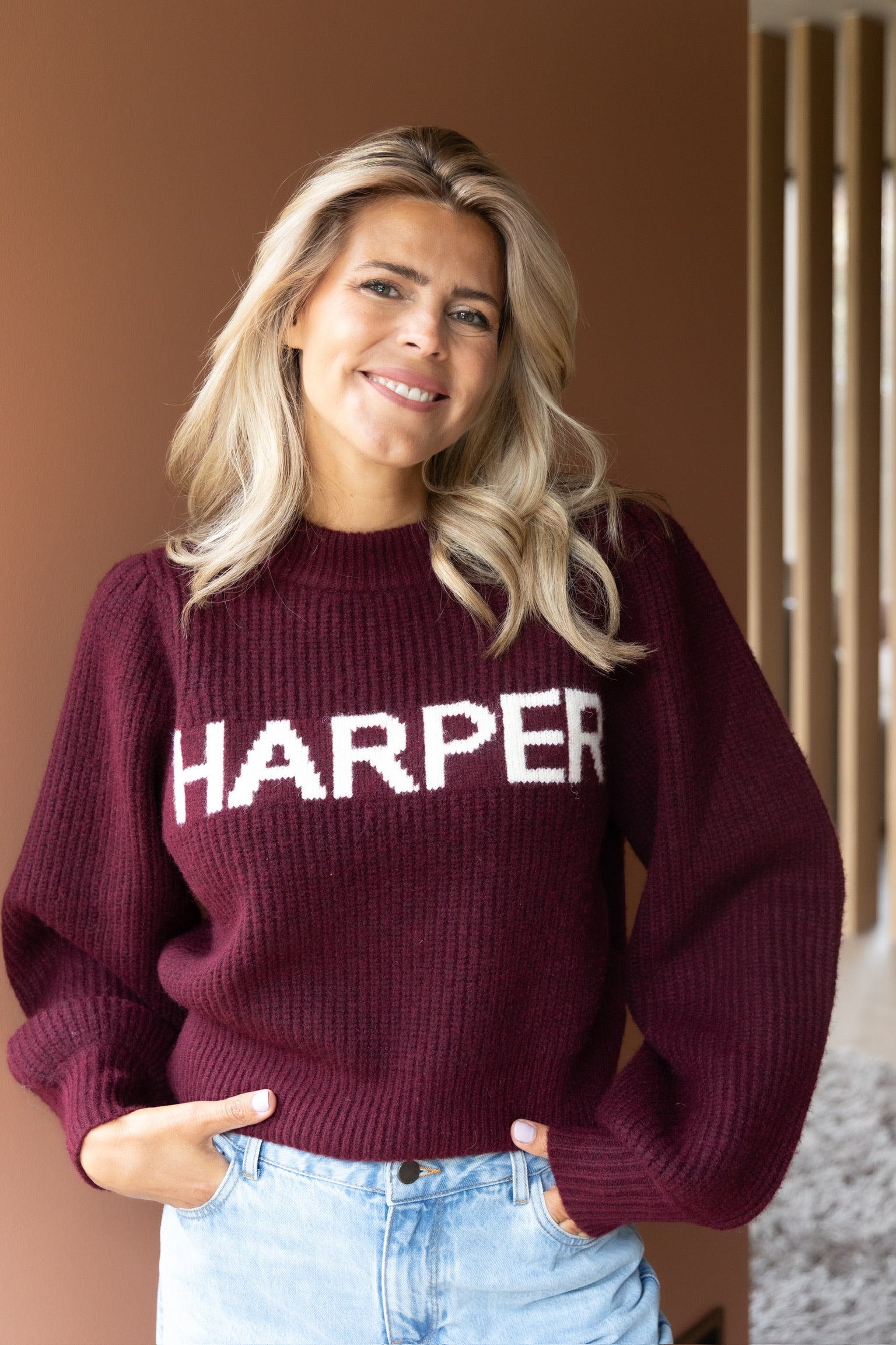 Jumper Lysanne Wine berry Harper Yve – Poespas