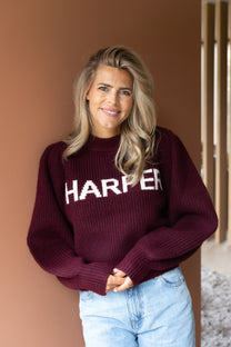 Jumper Lysanne | Wine berry | Harper & Yve