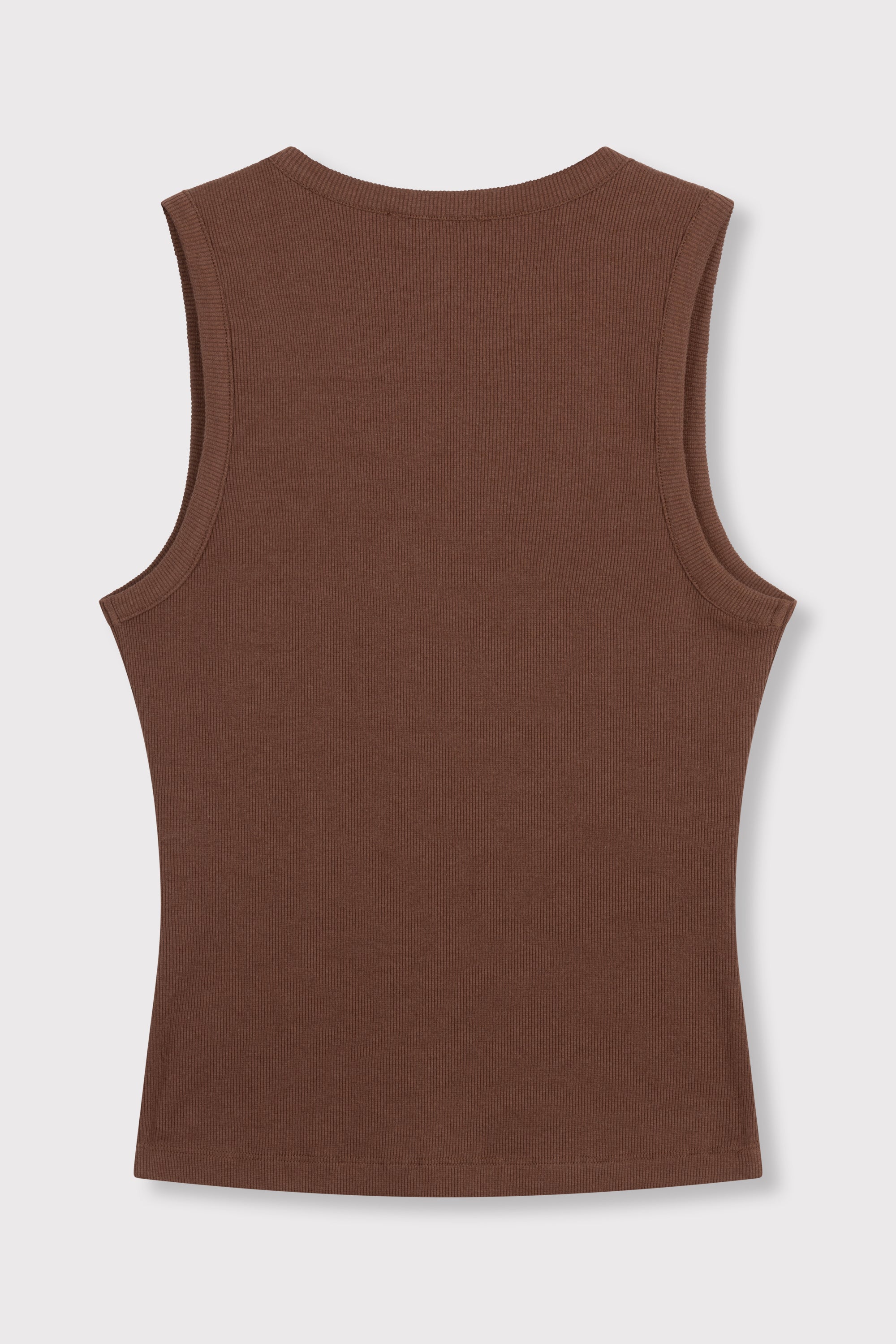 Knitted tanktop studs Bente | Choc brown | Refined Department