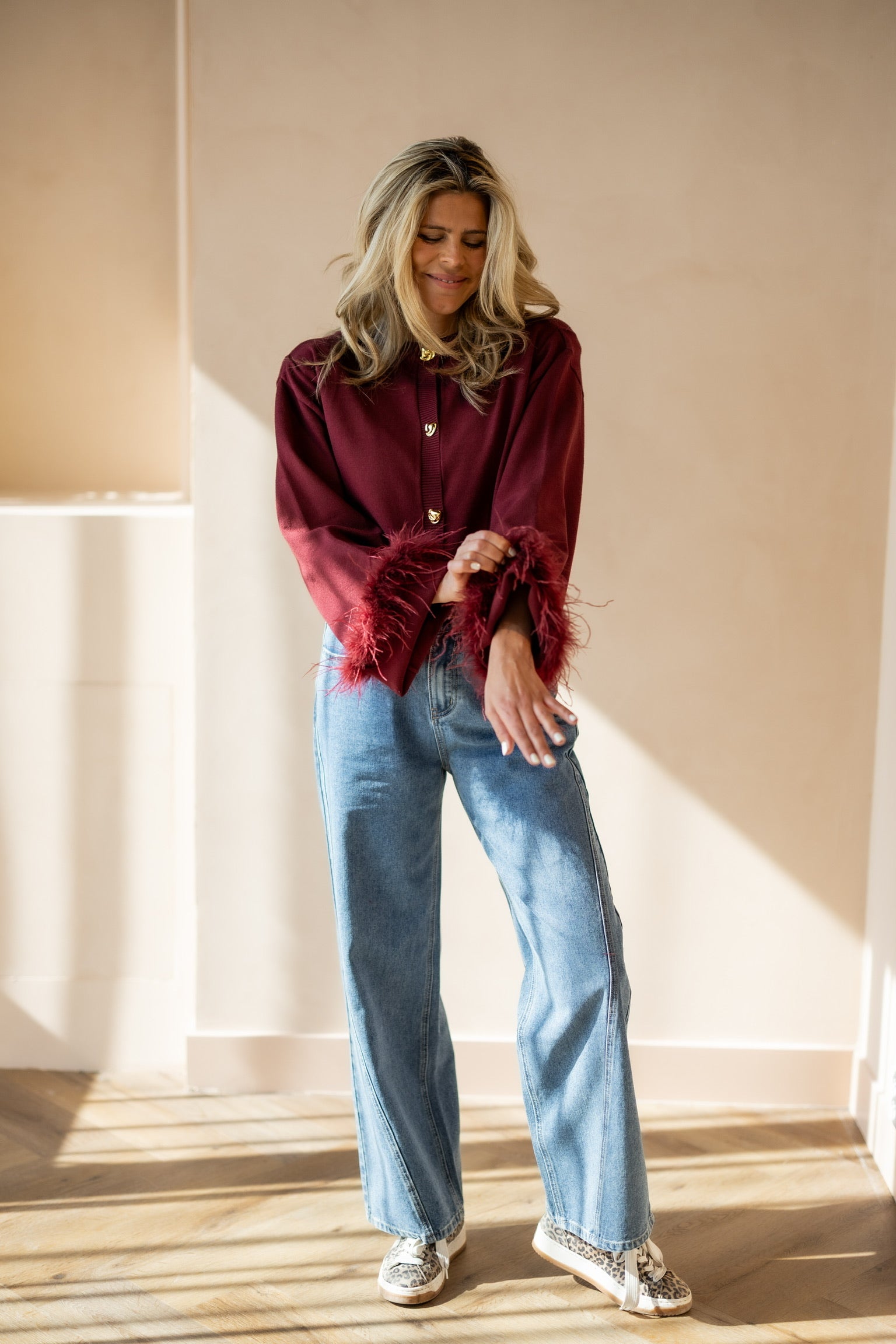 Knitted vest Mady | Bordeaux | Refined Department