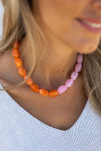 Ketting Top Team | Oranje/roze | Studio Poespas