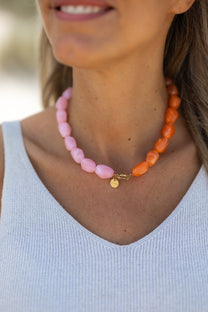 Ketting Top Team | Oranje/roze | Studio Poespas