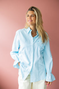 Blouse love story | Striped mint | Studio Poespas