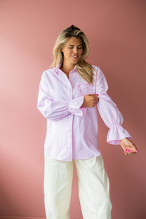 Blouse love story | Striped pink | Studio Poespas