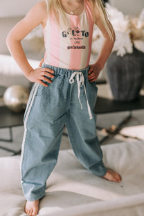 Donny pants | Medium denim blue | Fliink